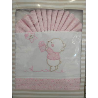 set_lettino_in_flanella_rosa